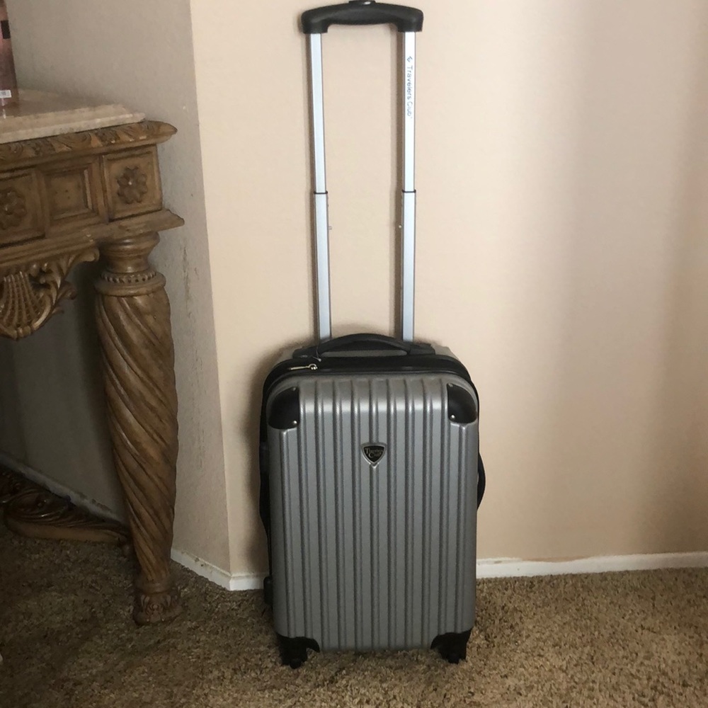 Travelers Club Hard- side Expandable Luggage (Silver)